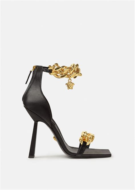 versace heels with chain|Versace chain shoes for men.